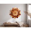 Mandala Rose en bois (Dimensions du tableau 33,5 x 34 cm, Finition Mate)