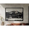 Tableau en bois Mont Blanc (Couleur du tableau Gris, Dimensions du tableau 31 x 42,5 cm)