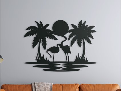 52806 6 fa matrica flamingok