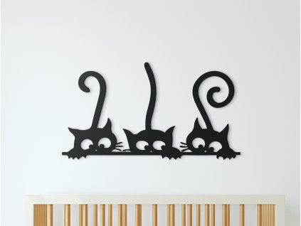 53046 6 matrica a gyerekszobaba harom kivancsi macska