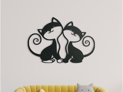 53271 6 fa matrica gyerekszobaba szerelmes macskak