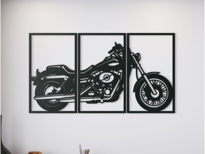 3-részes falikép Motorkerékpár