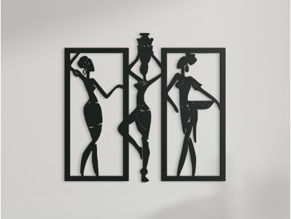 Többrészes falikép Három afrikai nő