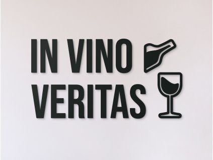 Fa dekoráció In vino veritas