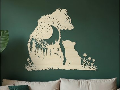 56228 4 fa fali dekoracio medve boccsal