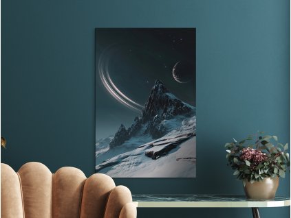 Moderný obraz Zasnežený štít (A kép mérete A1, A keret színe Bez rámu, Felületkezelés 3D)