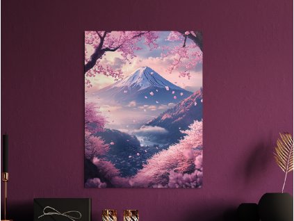 Obraz Romantická Fuji (A kép mérete A1, A keret színe Bez rámu, Felületkezelés 3D)