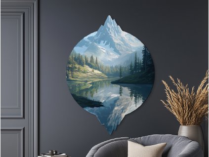 Obraz Pokoj v odraze hory (Kép mérete 100 x 73,5 cm, Felületkezelés 3D)