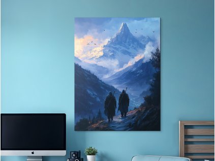 Obraz Cesta k štítom (A kép mérete A1, A keret színe Bez rámu, Felületkezelés 3D)