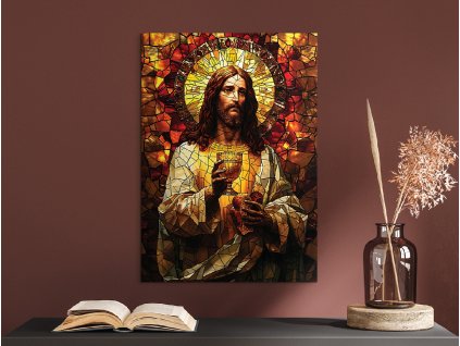 Obraz na stenu Eucharistický Kristus (A kép mérete A1, A keret színe Bez rámu, Felületkezelés 3D)