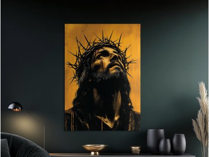 Obraz Tvár Vykupiteľa (A kép mérete A1, A keret színe Bez rámu, Felületkezelés 3D)