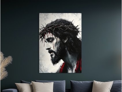 Obraz na stenu Tŕním korunovaný Ježiš (A kép mérete A1, A keret színe Bez rámu, Felületkezelés 3D)