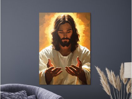 Obraz na stenu Ježiš v modlitbe (A kép mérete A1, A keret színe Bez rámu, Felületkezelés 3D)