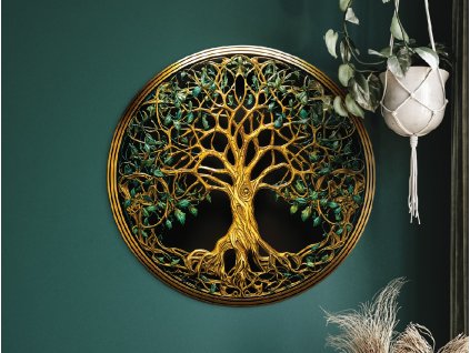 Kruhový Strom života Symbióza (Kép mérete 87 x 89 cm, Felületkezelés 3D)