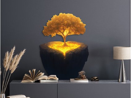 Strom života Jadro (Kép mérete 88 x 61 cm, Felületkezelés 3D)