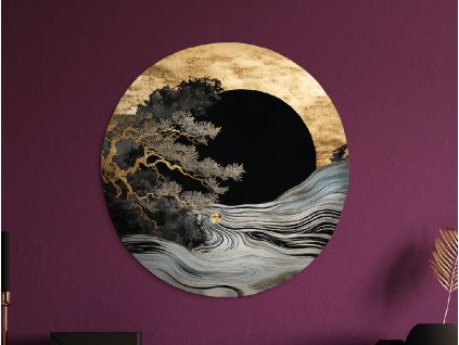 Okrúhly Strom života Hladina (Kép mérete 89 x 87 cm, Felületkezelés 3D)