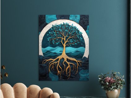 Strom života Prúdenie (A kép mérete A1, A keret színe Bez rámu, Felületkezelés 3D)
