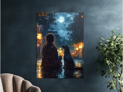 Obraz Verný priateľ do dažďa (A kép mérete A1, A keret színe Bez rámu, Felületkezelés 3D)