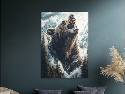 Obraz Medveď severu (A kép mérete A1, A keret színe Bez rámu, Felületkezelés 3D)