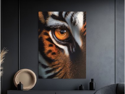 Obraz Oko tigra (A kép mérete A1, A keret színe Bez rámu, Felületkezelés 3D)