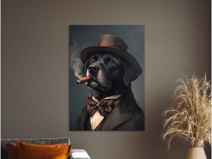 Obraz Labrador s noblesou (A kép mérete A1, A keret színe Bez rámu, Felületkezelés 3D)
