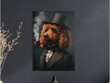 Obraz Elegantný pudel (A kép mérete A1, A keret színe Bez rámu, Felületkezelés 3D)