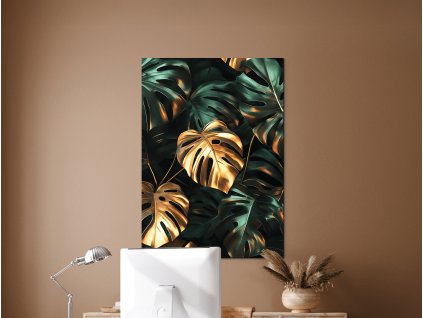 Obraz Luxusná monstera (A kép mérete A1, A keret színe Bez rámu, Felületkezelés 3D)