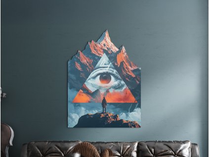 Moderný obraz Vševidiace oko (Kép mérete 105 x 78 cm, Felületkezelés 3D)