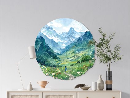 Obraz Okno do údolia (Kép mérete 89 x 88 cm, Felületkezelés 3D)