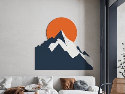 Obraz na stenu Slnko za horami (Kép mérete 85,5 x 94 cm, Felületkezelés 3D)
