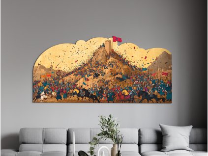 Obraz Pod hradbami dejín (Kép mérete 64,5 x 135 cm, Felületkezelés 3D)