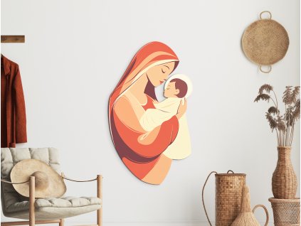Obraz Madona s Dieťaťom (Kép mérete 120 x 70,5 cm, Felületkezelés 3D)