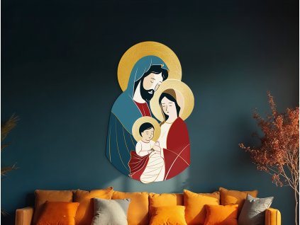Obraz na stenu Svätá rodina (Kép mérete 120 x 74 cm, Felületkezelés 3D)