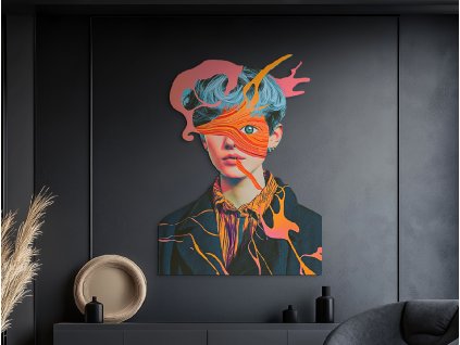 Obraz Maska emócií (Kép mérete 105 x 77 cm, Felületkezelés 3D)