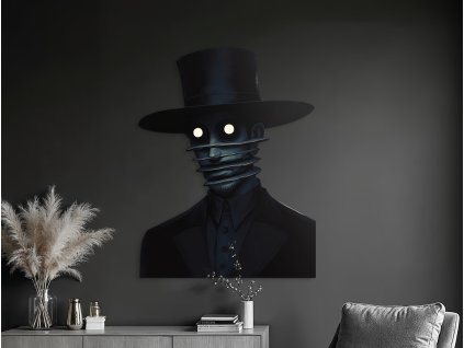 Abstraktný obraz Tajomný klobúk (Kép mérete 105 x 80 cm, Felületkezelés 3D)