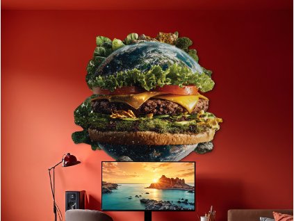 Obraz na stenu Zem ako fastfood (Kép mérete 90 x 86 cm, Felületkezelés 3D)