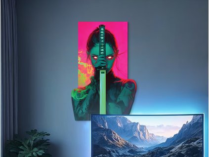 Obraz Kyber bojovníčka (Kép mérete 105 x 69 cm, Felületkezelés 3D)