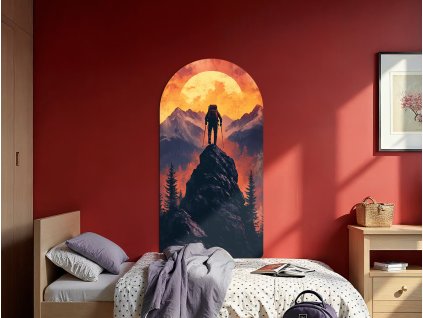 Obraz na stenu Výstup na vrchol (Kép mérete 130 x 67 cm, Felületkezelés 3D)