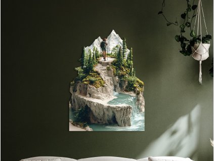 Dekorácia Turistický chodník (Kép mérete 80 x 60 cm, Felületkezelés 3D)