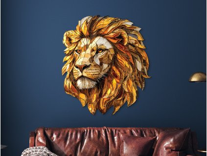 Obraz na stenu Majestátny lev (Kép mérete 95 x 85 cm, Felületkezelés 3D)
