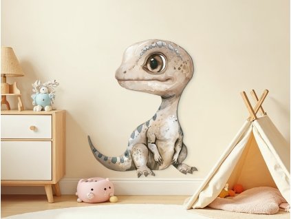 Detský obraz Okatý dinosaurus (Kép mérete 100 x 79 cm, Felületkezelés 3D)