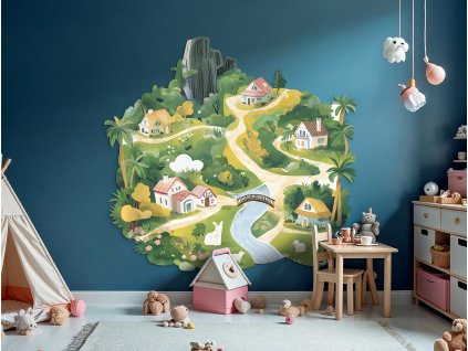 Obraz Detská krajina snov (Kép mérete 83 x 89 cm, Felületkezelés 3D)
