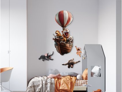 Detská dekorácia na stenu Lietajúca loď (Kép mérete 120 x 84 cm, Felületkezelés 3D)