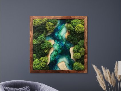 Tlačený machový obraz Dar života (Kép mérete 89 x 89 cm, Felületkezelés 3D)