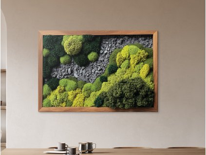 Tlačený machový obraz Skalisko (Kép mérete 61 x 90 cm, Felületkezelés 3D)