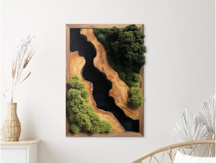 Tlačený machový obraz Útes (imitácia) (Kép mérete 90 x 64 cm, Felületkezelés 3D)