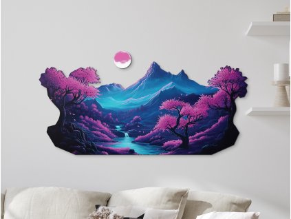 Obraz na stenu Magické hory (Kép mérete 60 x 135 cm, Felületkezelés Fényes)