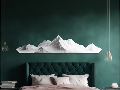 Obraz na stenu Mrazivé hory (Kép mérete 37 x 180 cm, Felületkezelés Fényes)