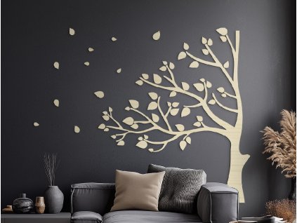 Dekorácia na stenu Vietor v korunách (Kép mérete 200 x 167 cm, Kép színe Antracit)