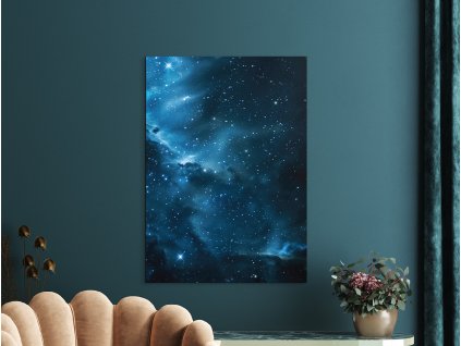 Obraz Modrá hĺbka noci (A kép mérete A1, A keret színe Keret nélkül, Felületkezelés 3D)